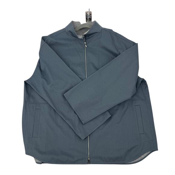 LAFAYETTE 148 NEW YORK Jacket Blue Gray Cotton Blend Stretch Zip Size XXL - Picture 3 of 9